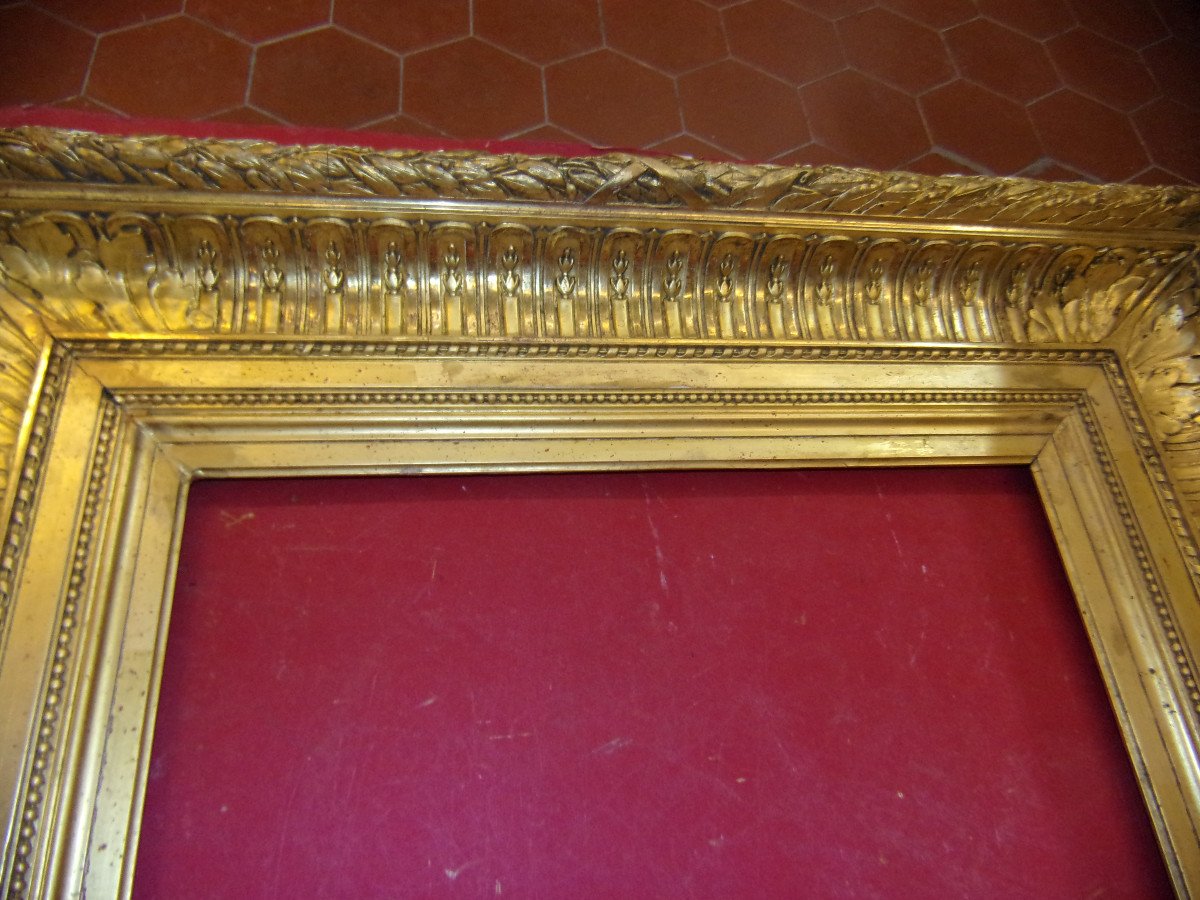  19th Century Frame, In Gilded Wood.-photo-1