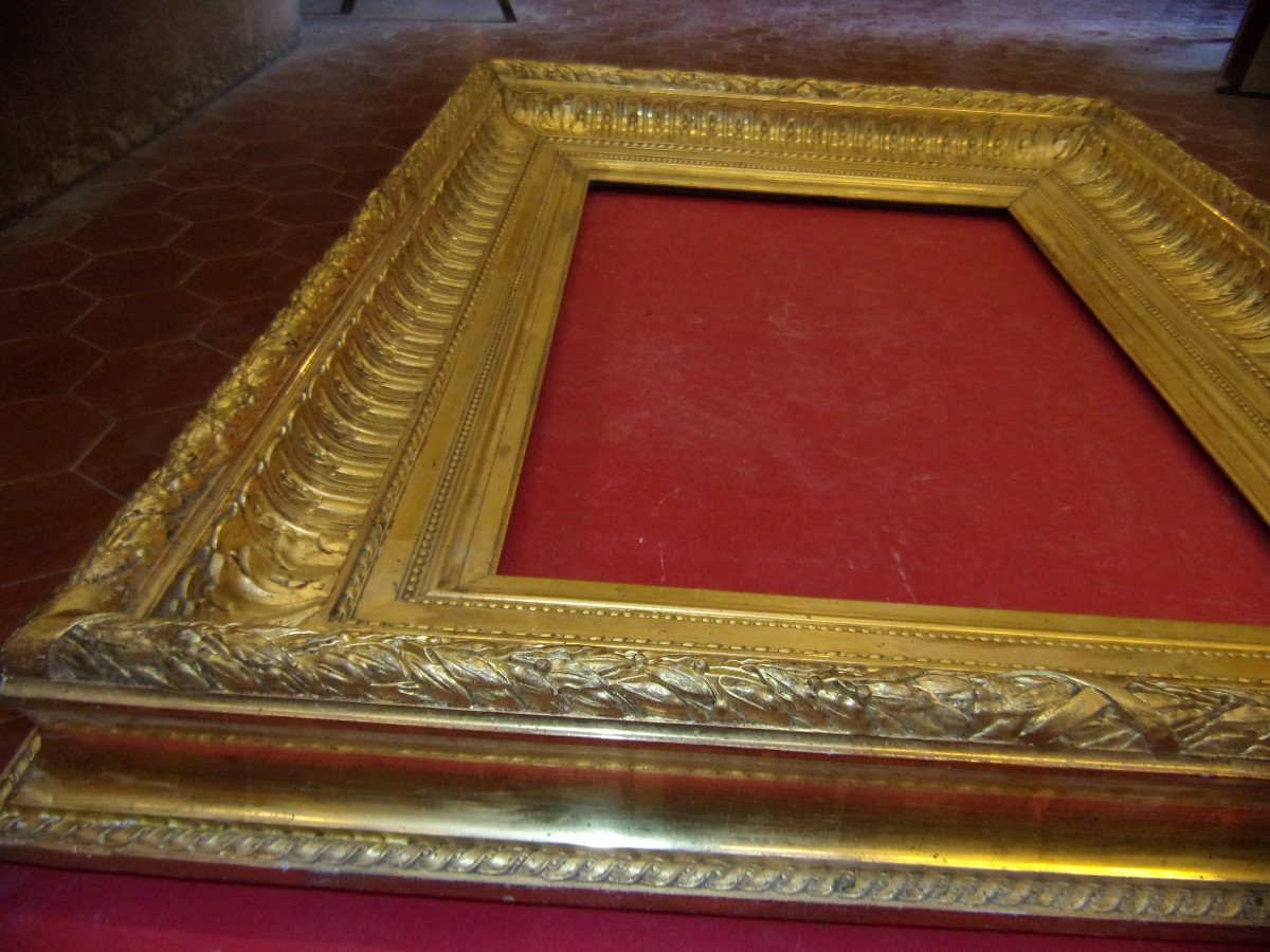  19th Century Frame, In Gilded Wood.-photo-3