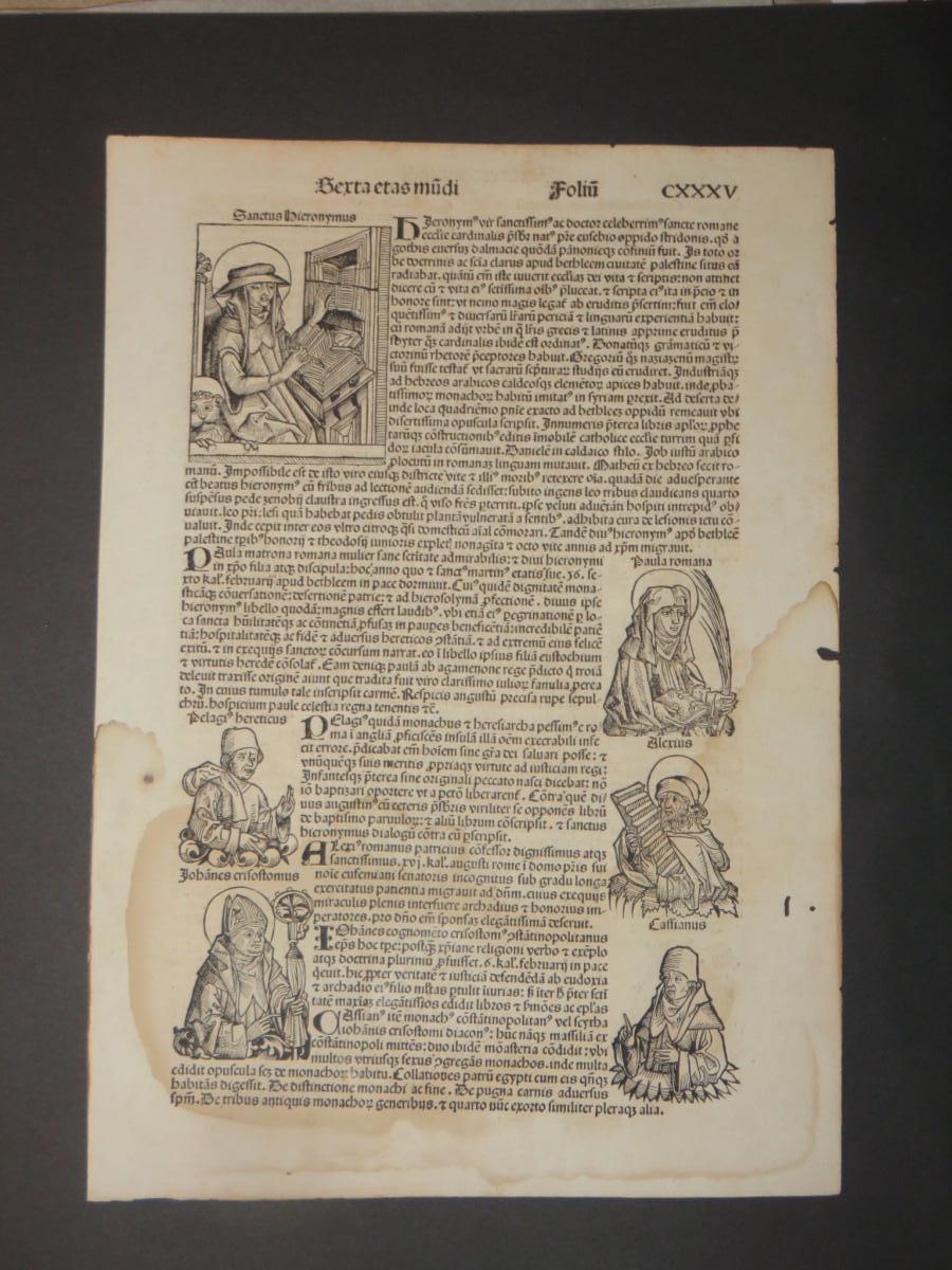 Page d'Un Incunable, époque XV ème.
