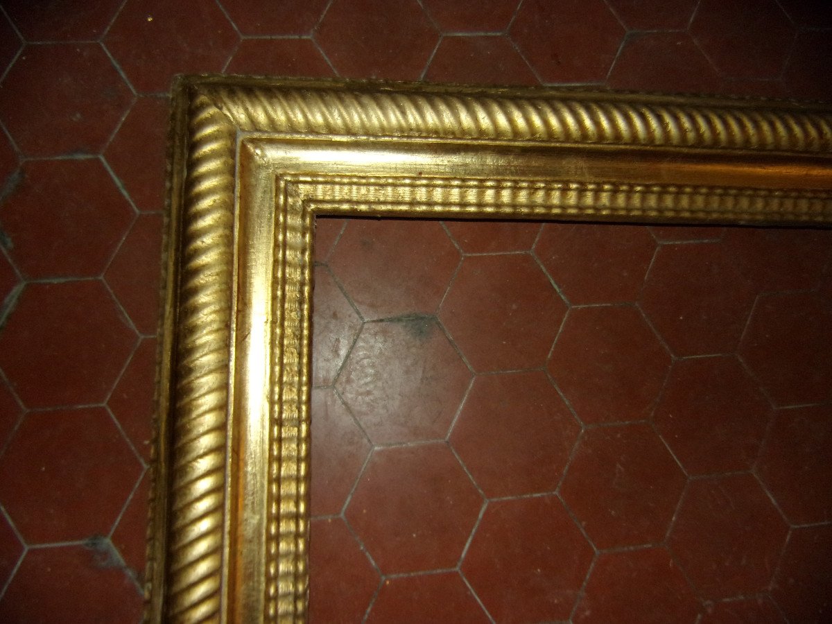  Large 19th Century Frame, In Gilded Wood.-photo-2