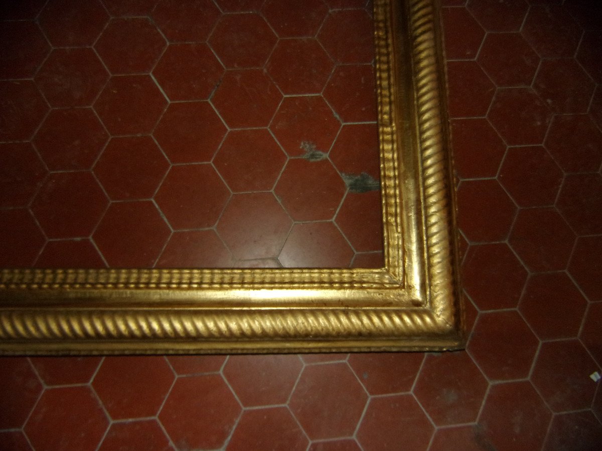  Large 19th Century Frame, In Gilded Wood.-photo-4