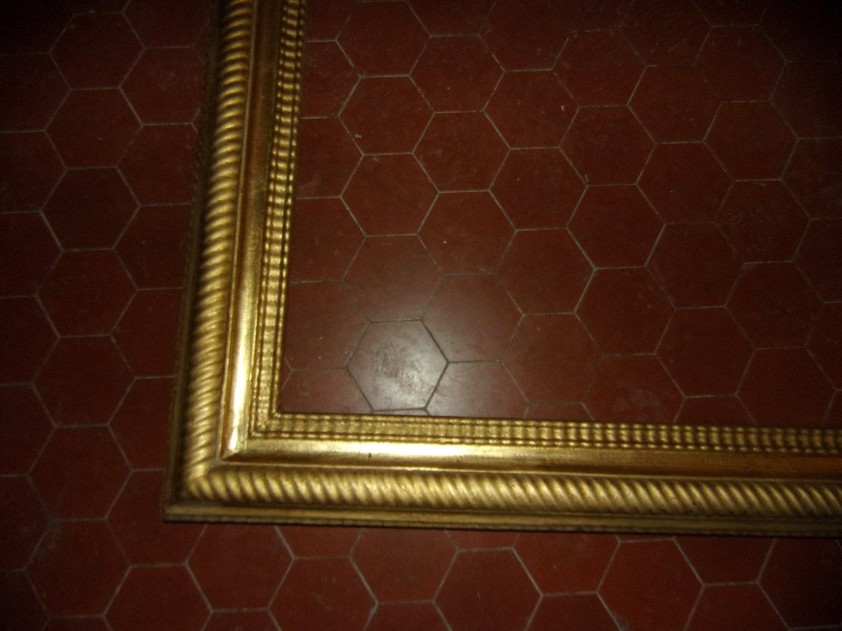  Large 19th Century Frame, In Gilded Wood.-photo-1