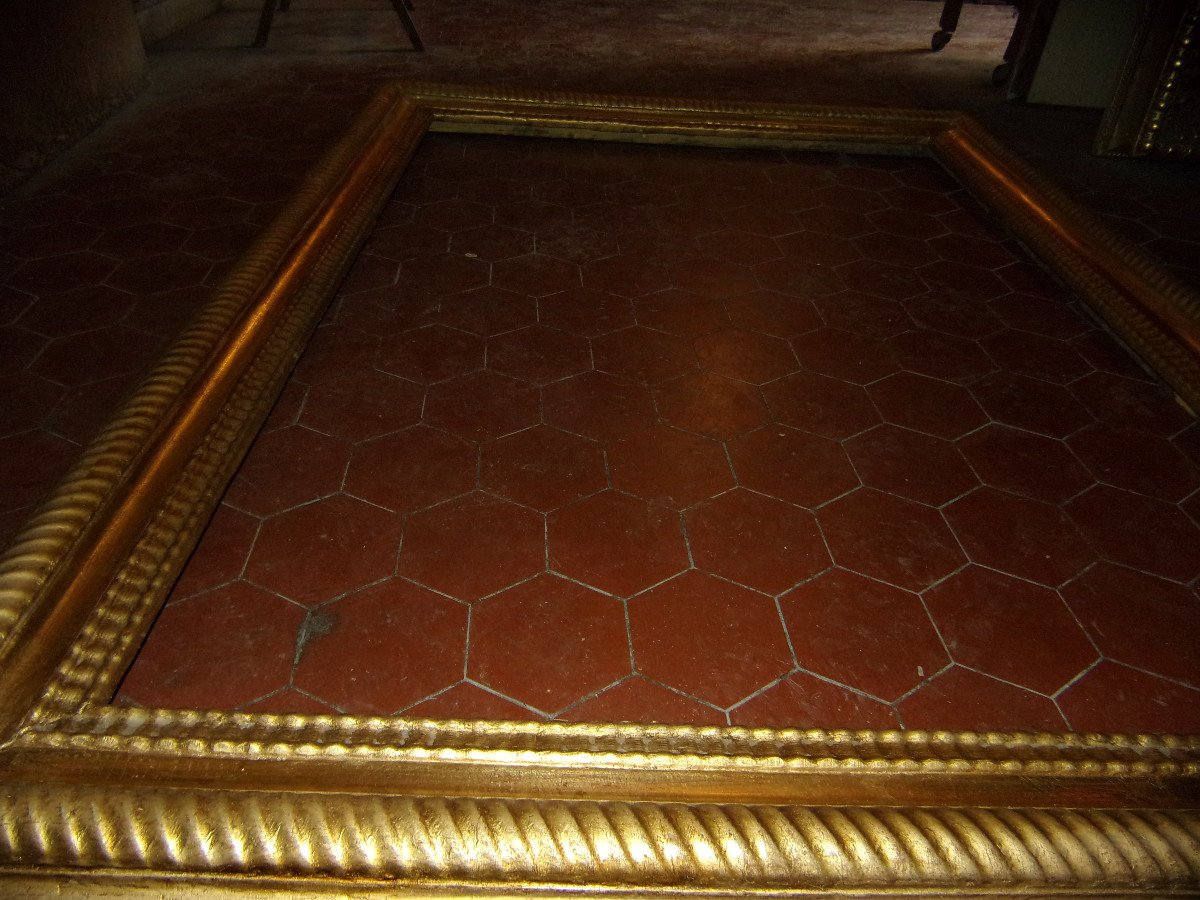  Large 19th Century Frame, In Gilded Wood.-photo-3