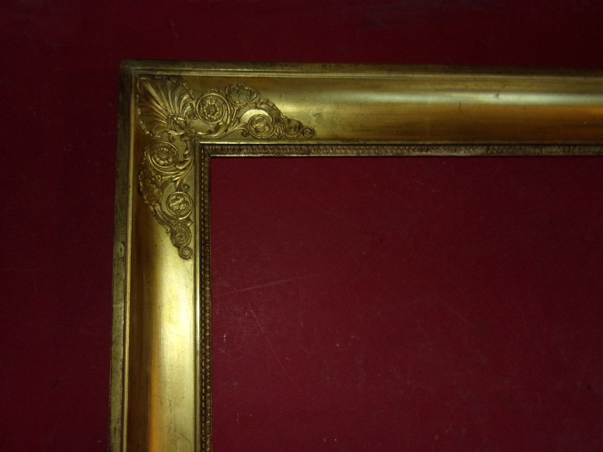 19th Century Frame, Empire, In Gilded Wood.-photo-2