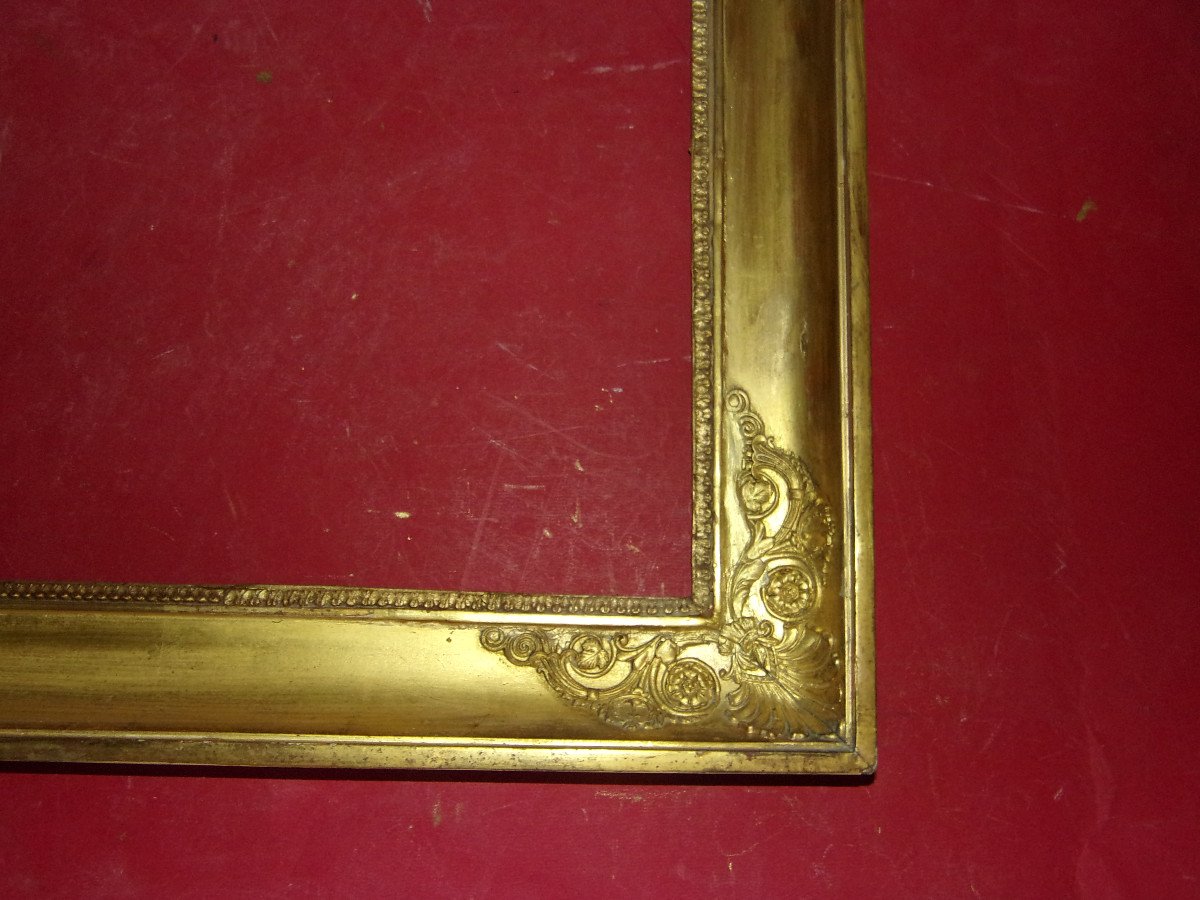 19th Century Frame, Empire, In Gilded Wood.-photo-4