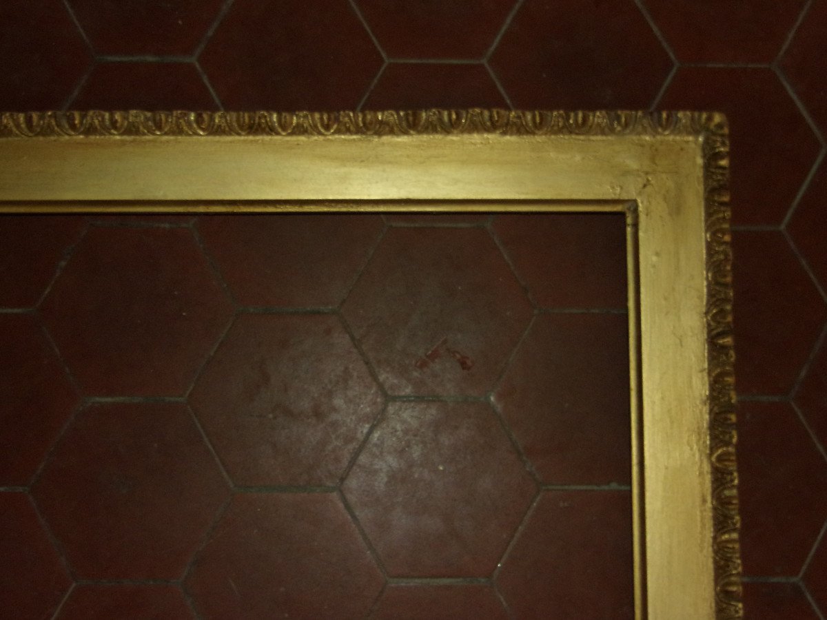 Large 19th Century Frame, In Gilded Wood.-photo-3