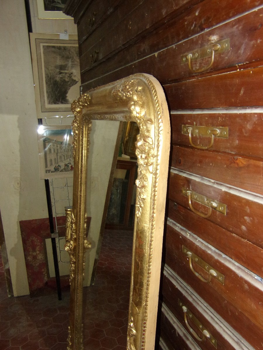 Miroir Louis Philippe, époque 19ème, En Bois Doré.-photo-5