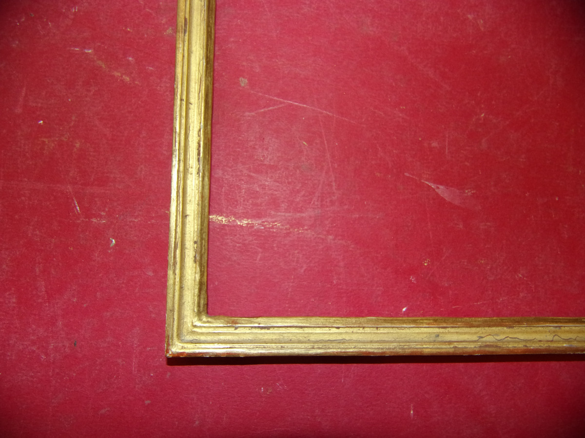 Small Louis XVI Frame, 18th Century, In Gilded Wood.-photo-1