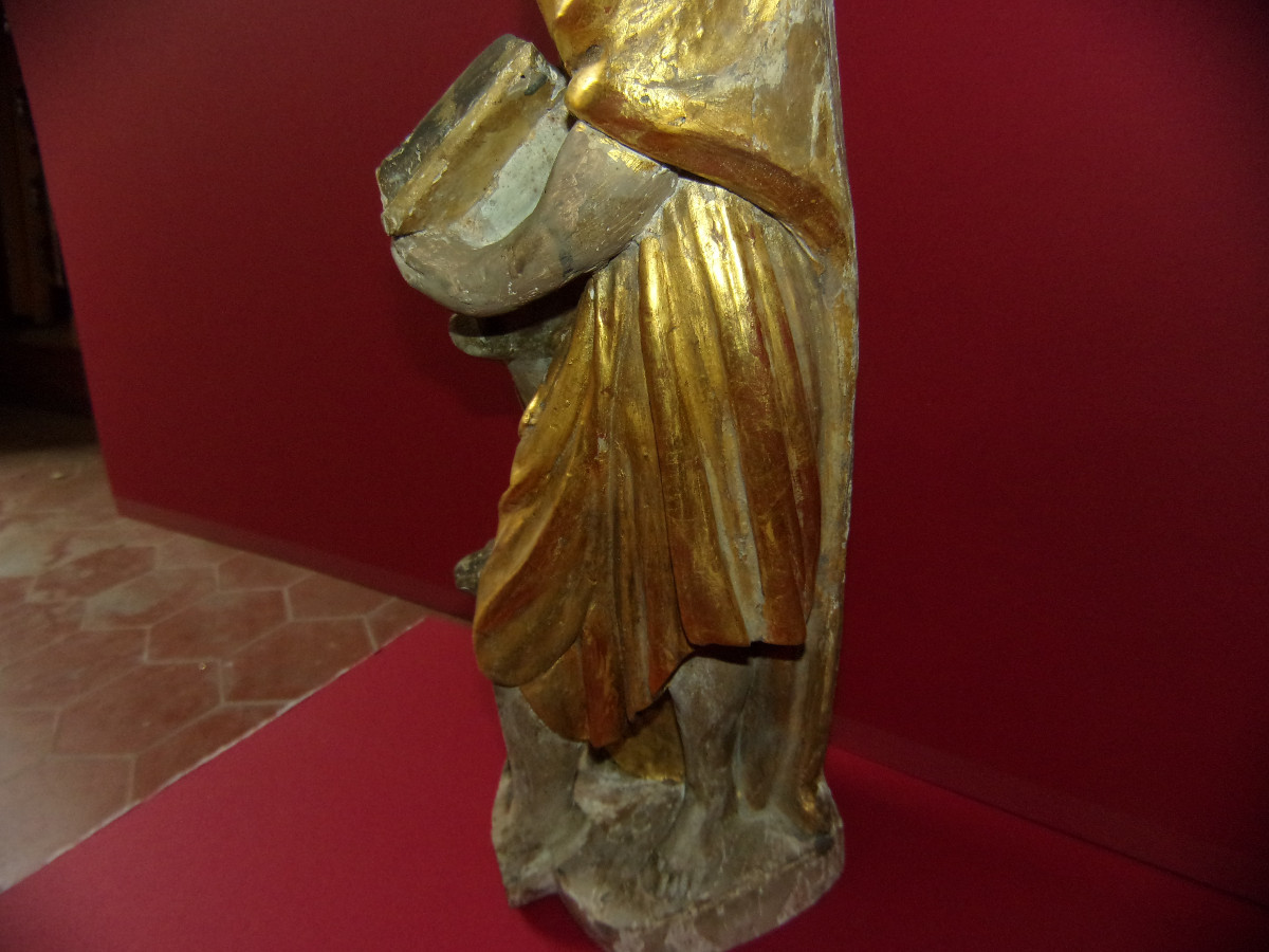 Statue, Christ  En Bois Sculpté, Polychrome, époque 18ème.-photo-4