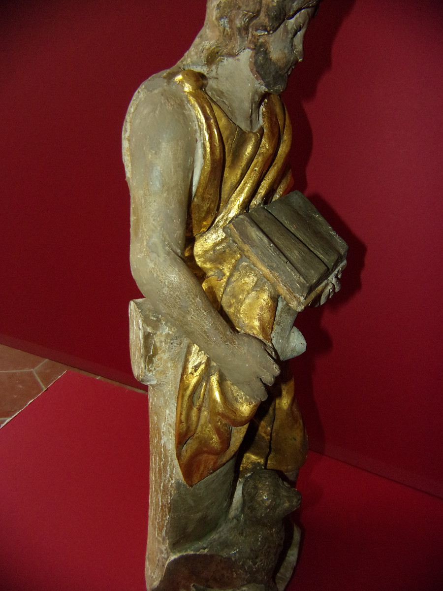 Statue, Christ  En Bois Sculpté, Polychrome, époque 18ème.-photo-6