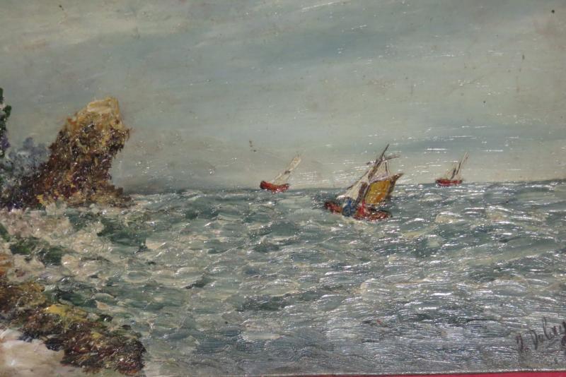  Petite  Marine, tableau époque début 20ème.-photo-1