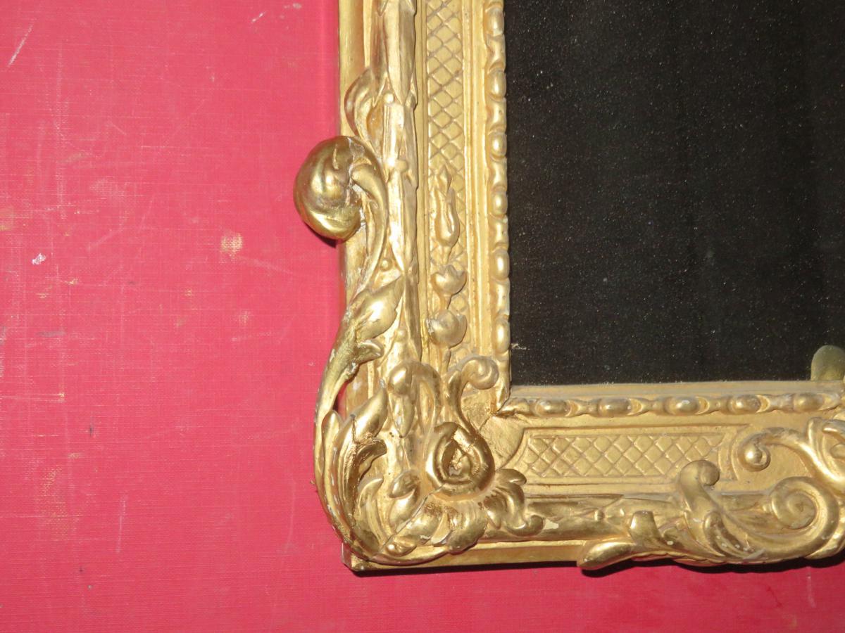 Mirror Carved And Gilded 19th Time.-photo-6