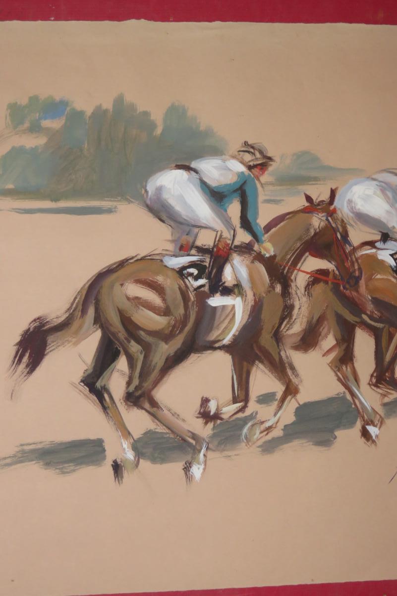 Hyppic Race, Watercolor 20th Century.-photo-3