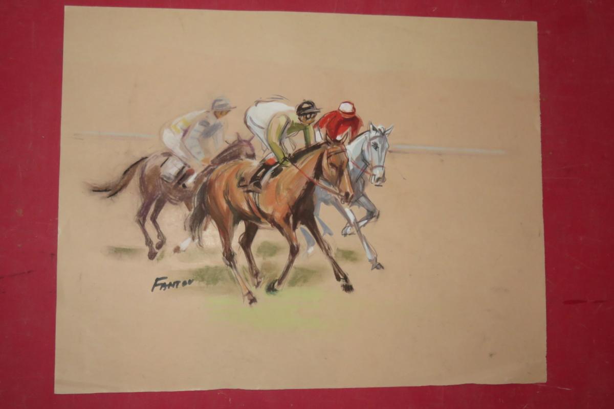 Hyppic Race, Watercolor 20th Century.-photo-2