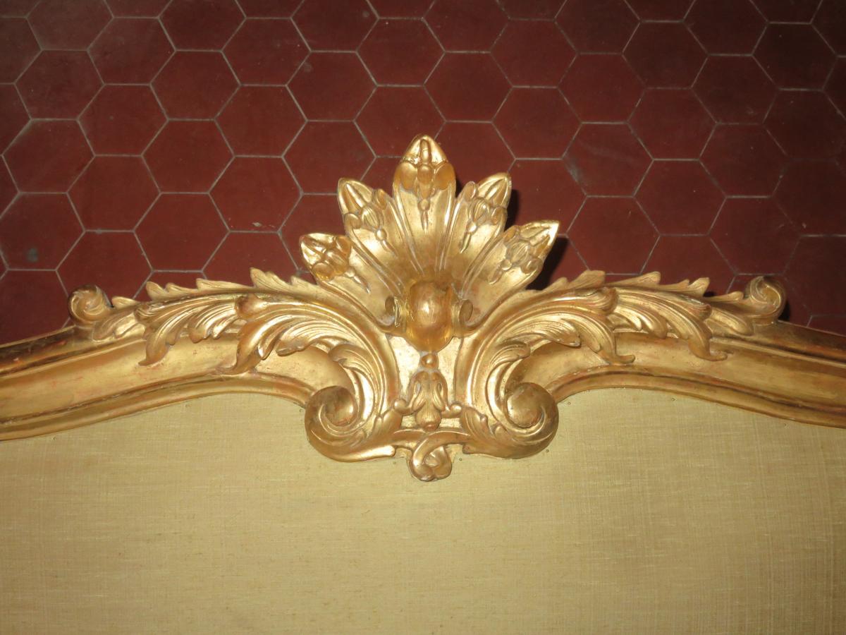 Pair Of Valances In Golden Wood, 19th Century.-photo-4