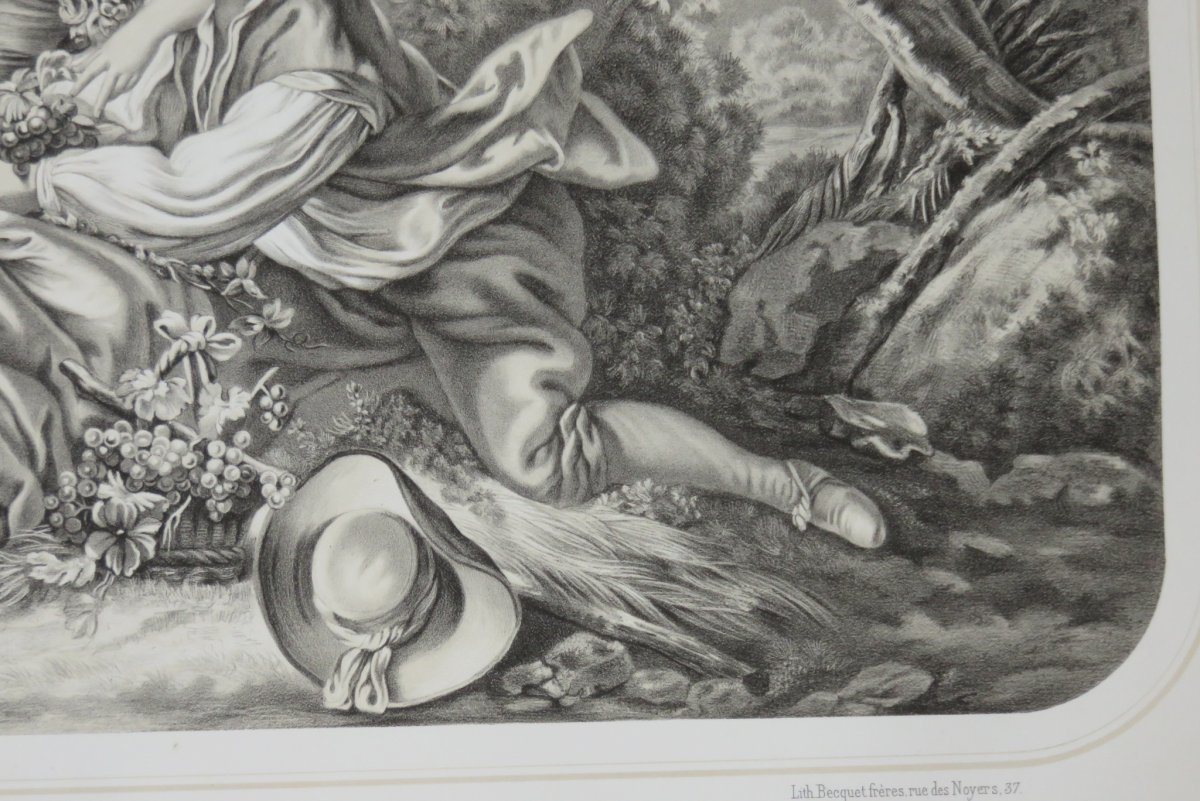 " Les Charmes du Printemps " et " Les Délices de l'Automne "; gravures époque 19ème.-photo-4