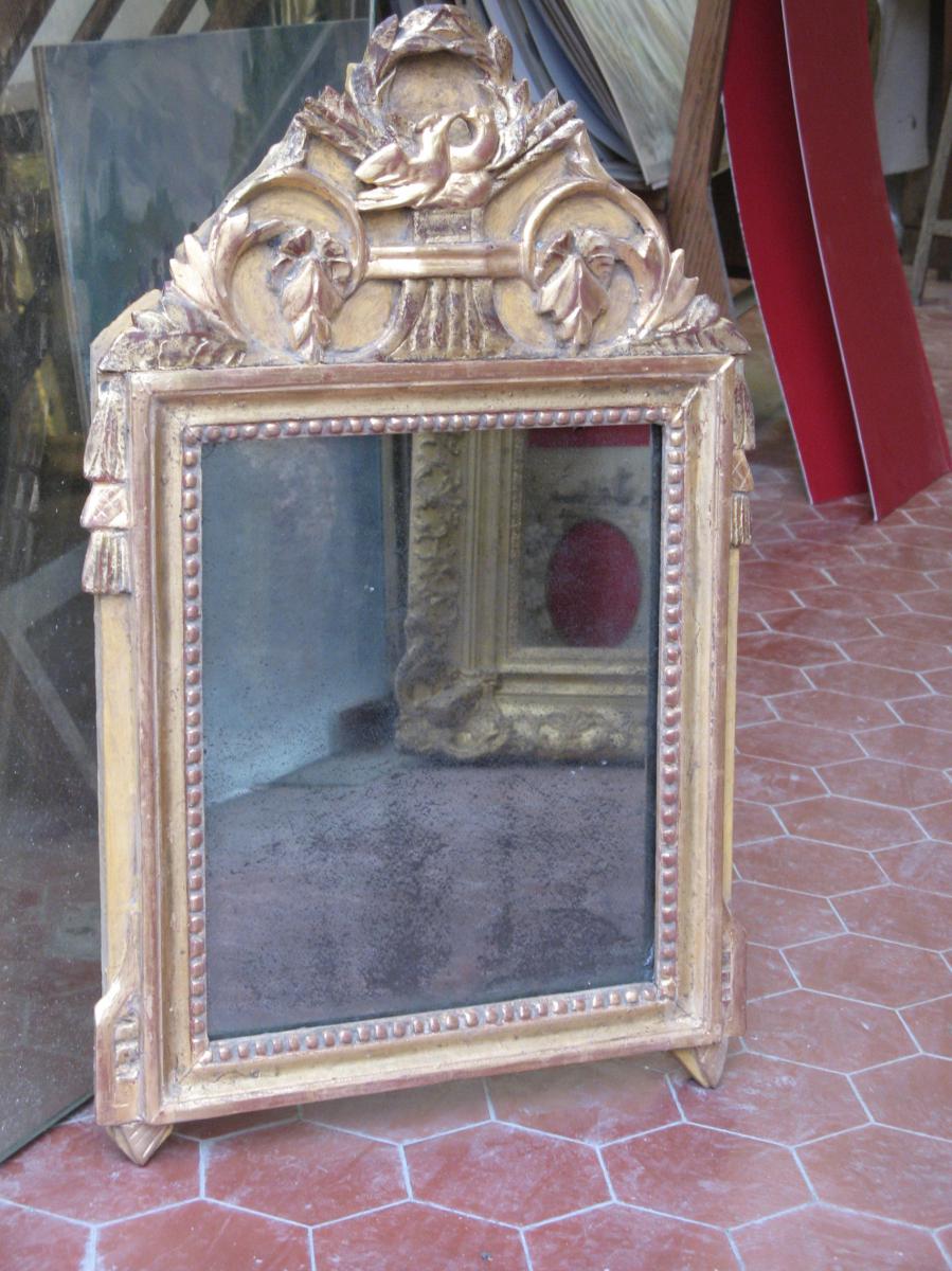 Mirror, Louis XVI Carved Wood.-photo-2