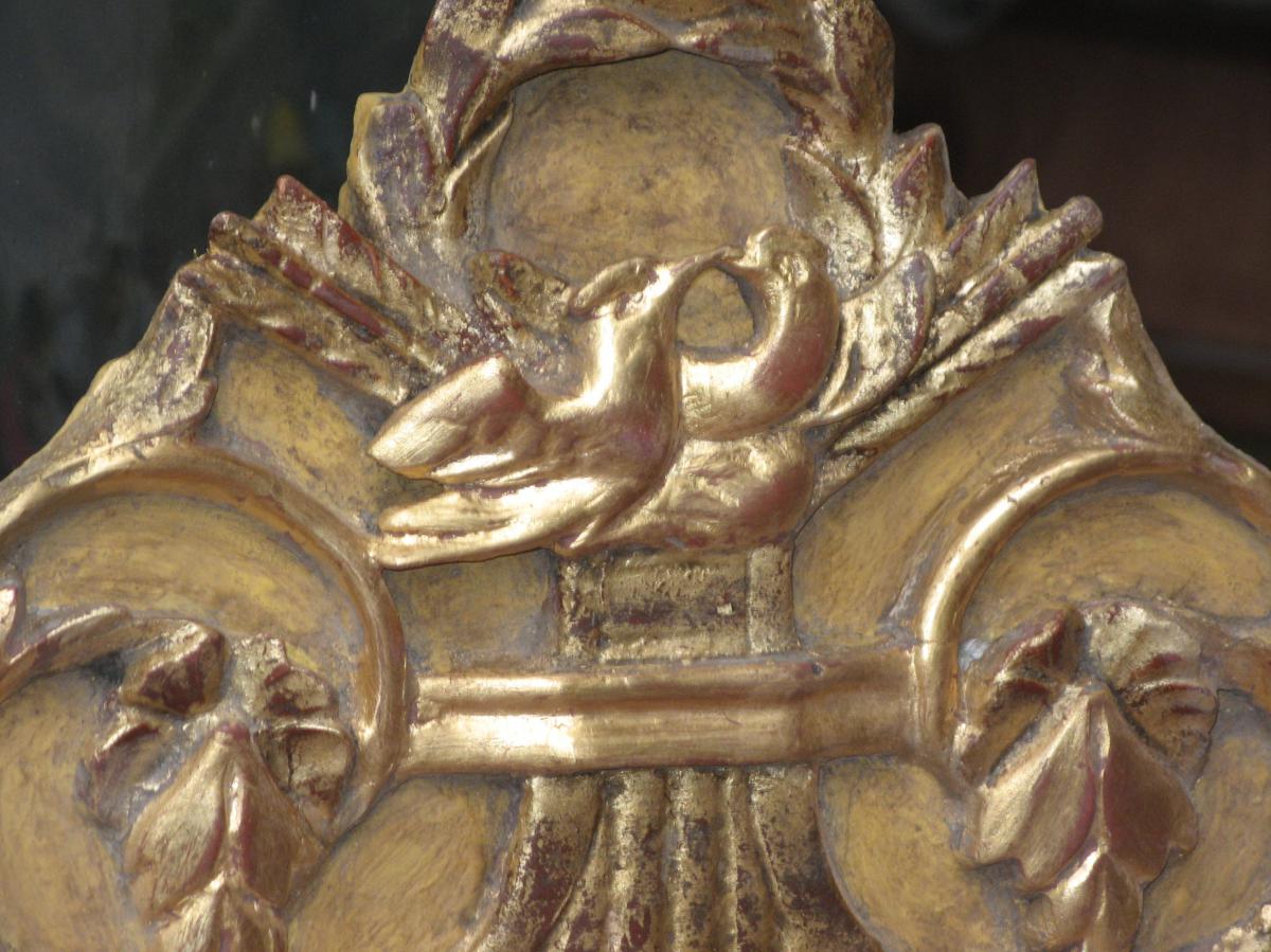 Mirror, Louis XVI Carved Wood.-photo-4