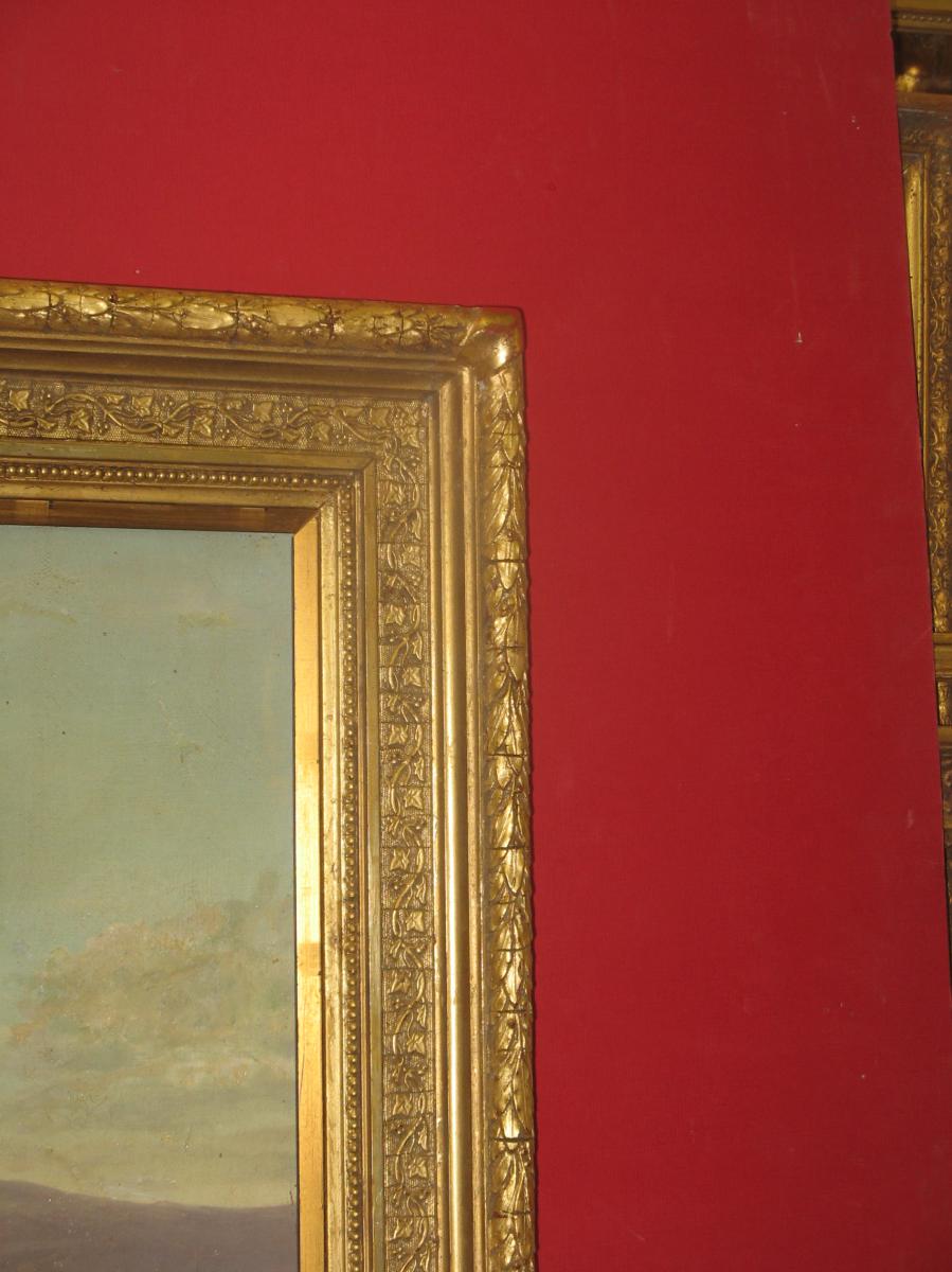 Paysage, Peinture époque 19ème,  Signée A. Godchaux.-photo-7