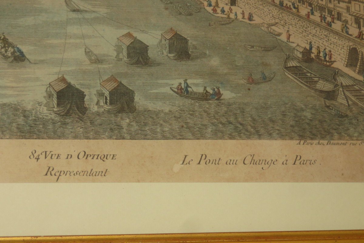 " Le pont au Change à Paris", vue d'optique époque 18ème.-photo-2