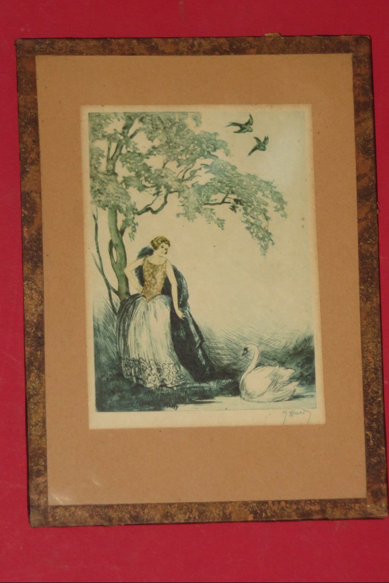 Set Of 4 Engravings From The Early 20th Century, Art Deco.-photo-4