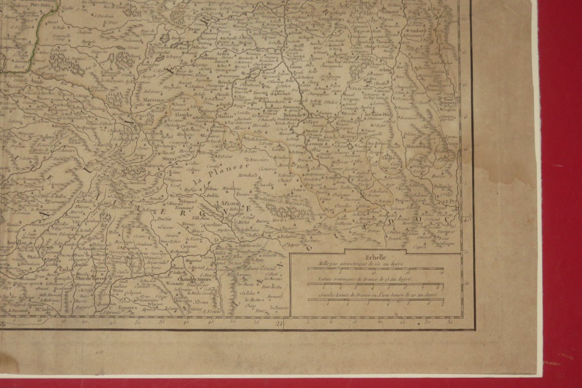 Carte " Gouvernements Généraux De La Marche du Limosin et de L' Auvergne  ", époque 18 ème.-photo-4