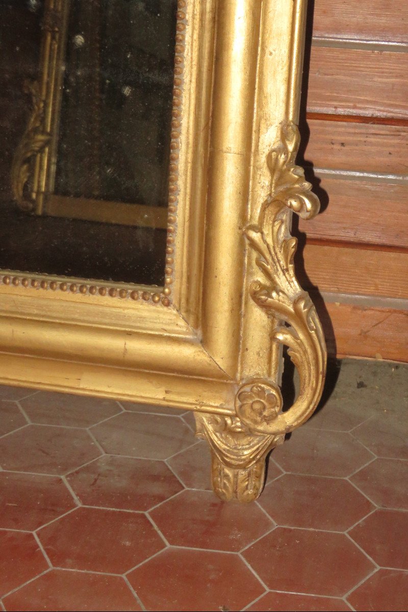 19th Century Mirror, In Golden Wood.-photo-3