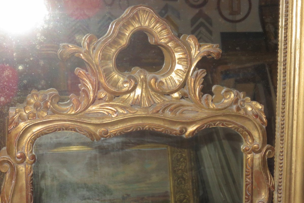 Early 19th Century Mirror, In Golden Wood.-photo-2