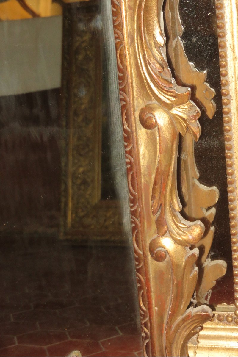 Early 19th Century Mirror, In Golden Wood.-photo-4