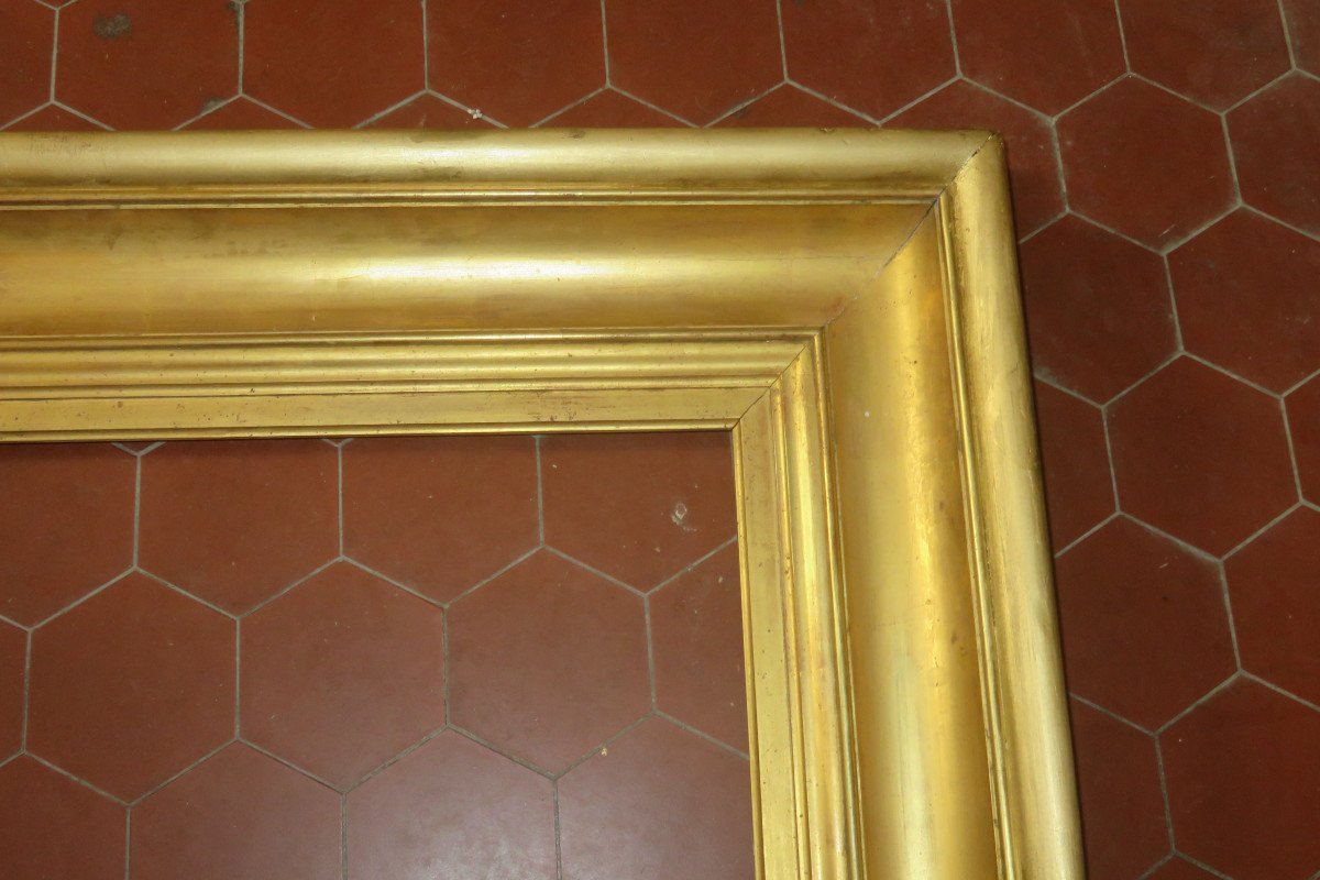 Large 19th Century Frame, In Golden Wood.-photo-3