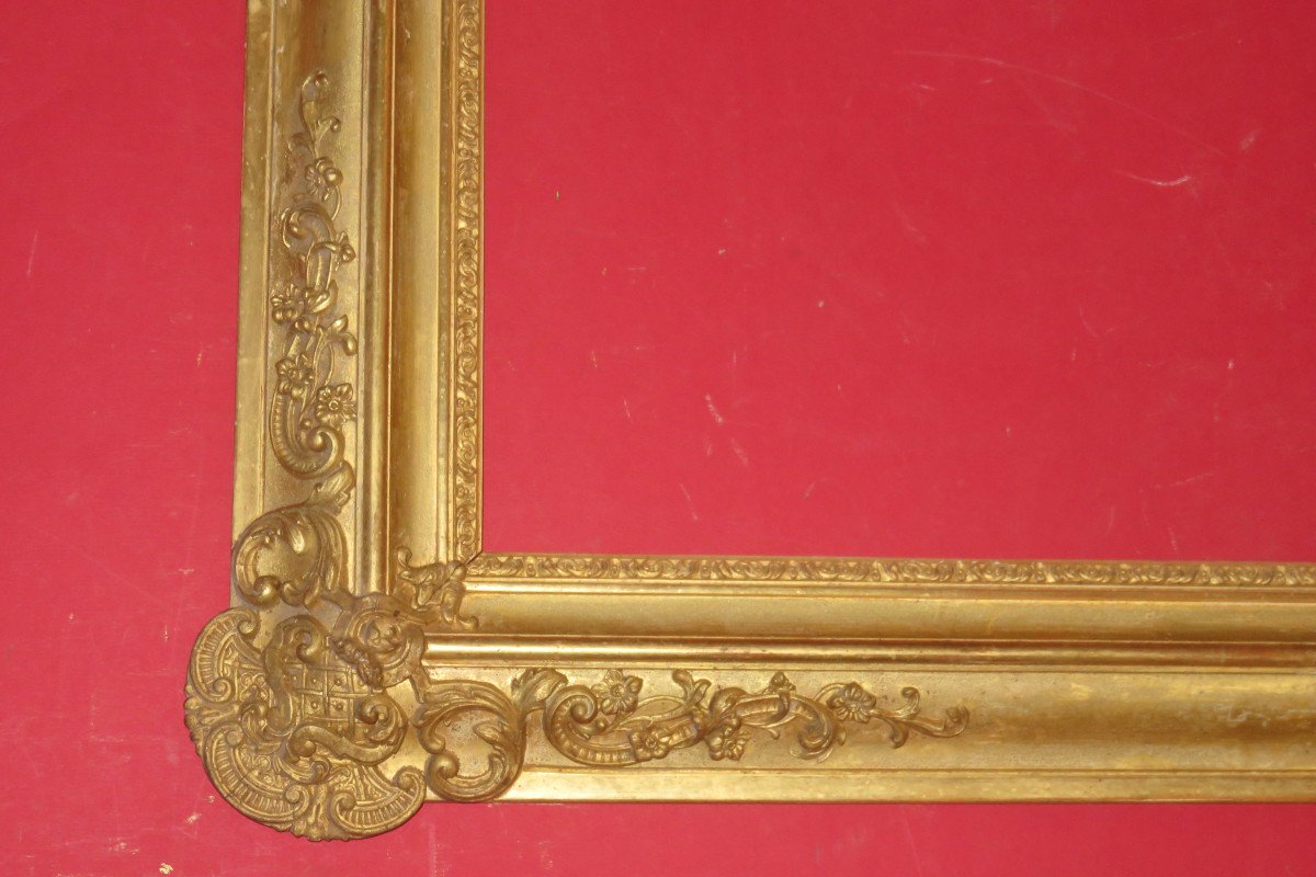 19th Century Frame, In Golden Wood.-photo-1