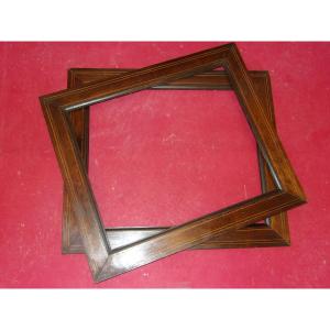 Pair Of Pitchpin Wooden Frames, 19th Century.