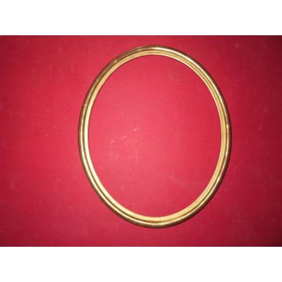 Oval Frame, 19th Time, In Golden Wood.