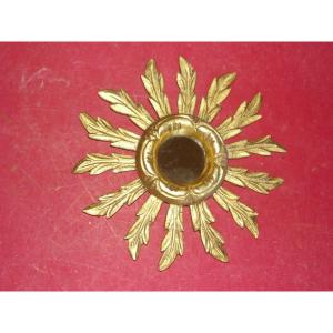 Sun Mirror, Late 19th Century, Gilded Wood.