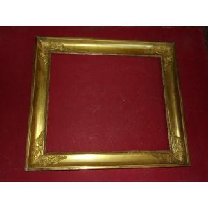 19th Century Frame, Empire, In Gilded Wood.