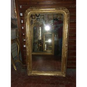 Miroir Louis Philippe, époque 19ème, En Bois Doré.