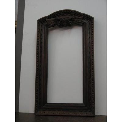 Framework, Carved Wood, 18th With Angel Motif.