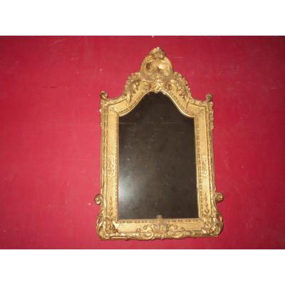 Mirror Carved And Gilded 19th Time.