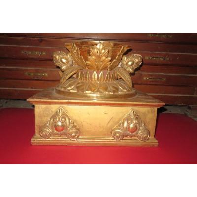 A Pedestal Late 18th Century, In Golden Wood.