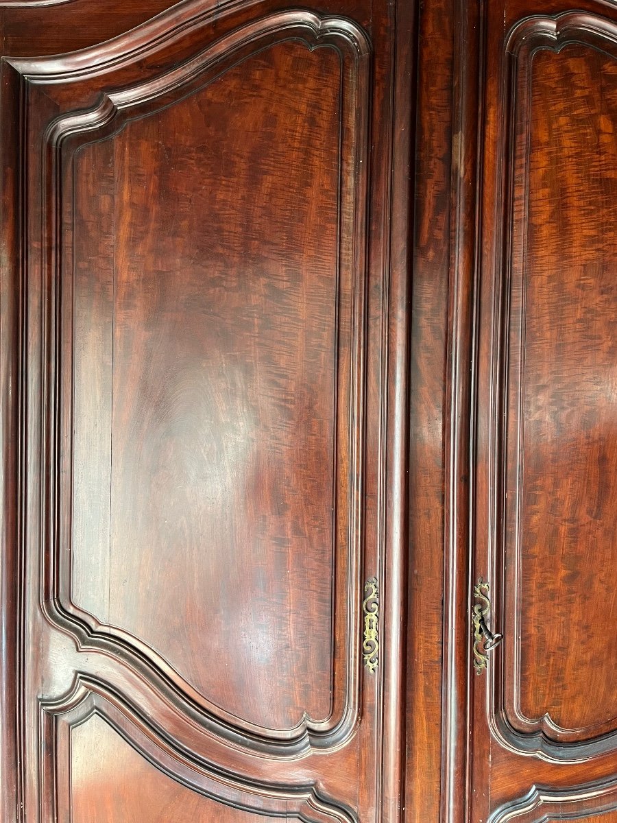 Armoire Bordelaise En Acajou Louis XV D’époque -photo-3