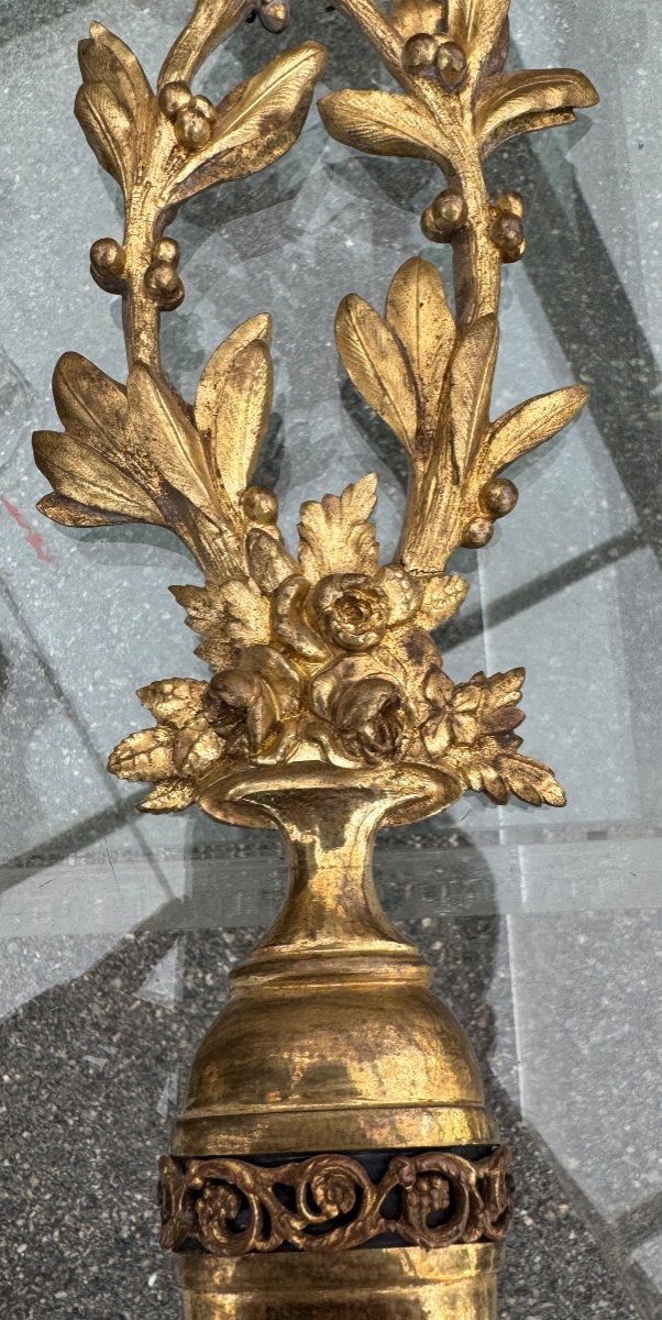 Paire D’applique En Bronze Doré époque Napoléon III-photo-4