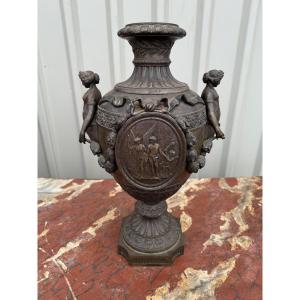 Louis XVI Style Cast Iron Vase / Urn, 19th Century