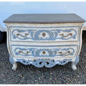 Commode Style Louis XV Provençale Peinte