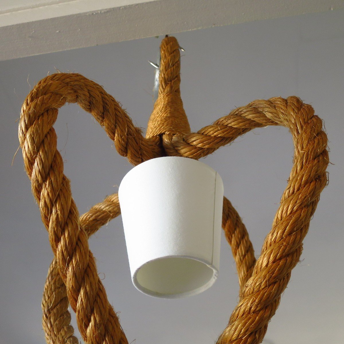 Rope Chandelier In The Style Of Audoux Minnet Circa 1950-photo-3