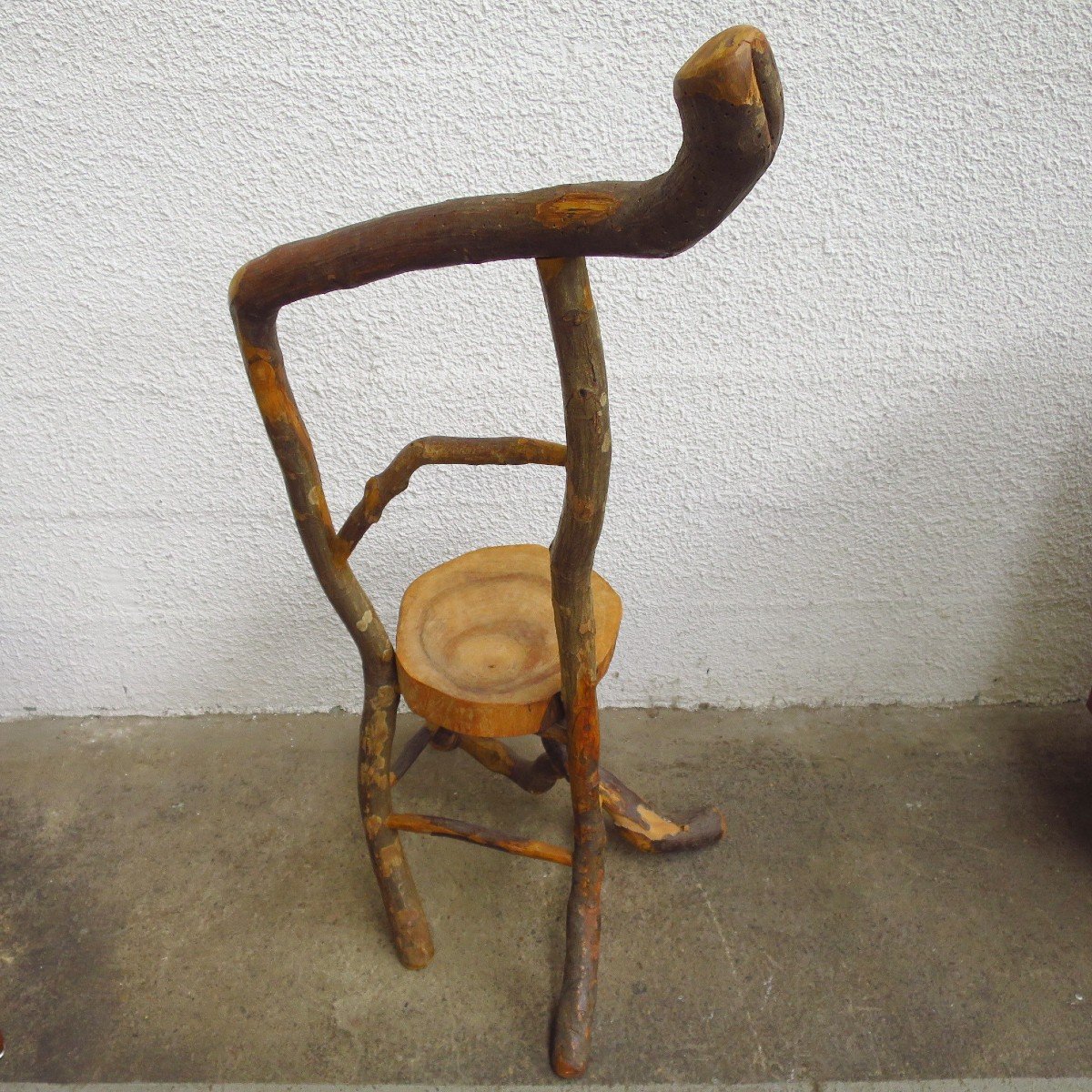 Brutalist Wooden Chair-photo-2