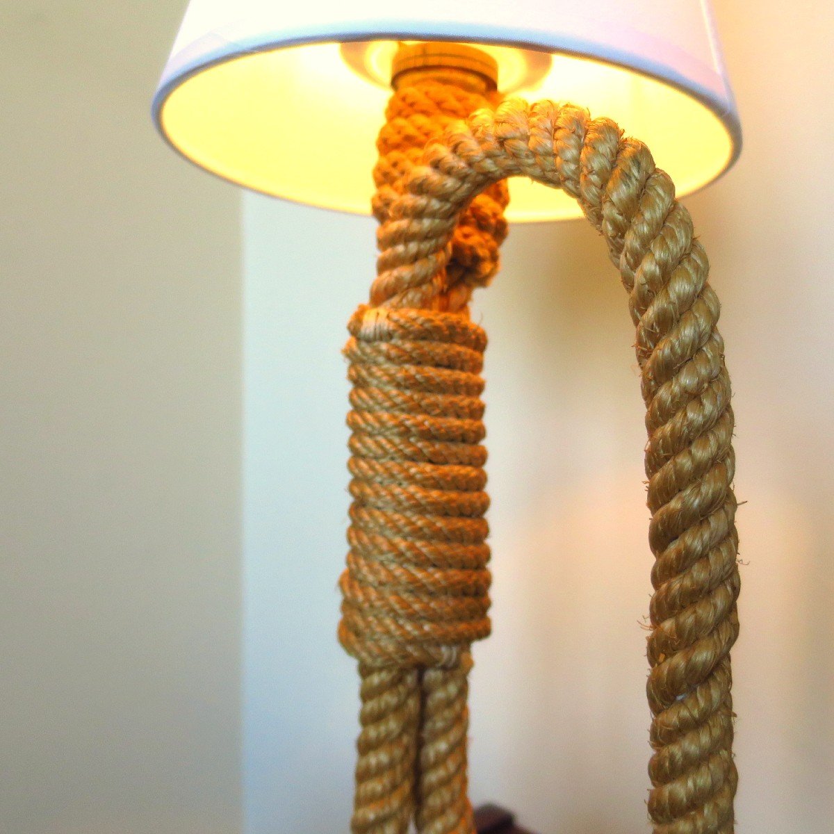 Audoux Minet Dlg Rope Lamp Circa 1950-photo-3