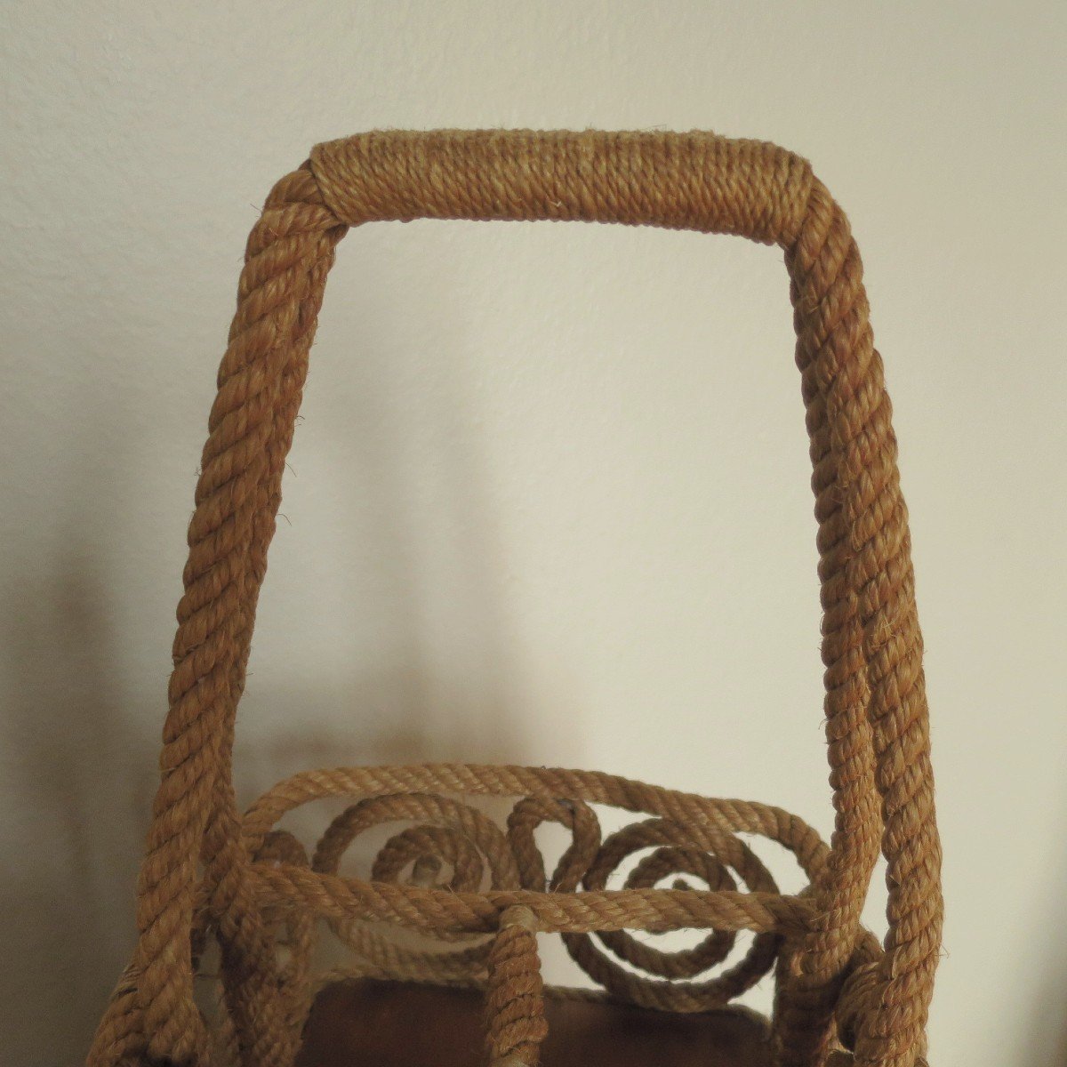 Rope Bottle Holder Audoux Minet Circa 1950-photo-2