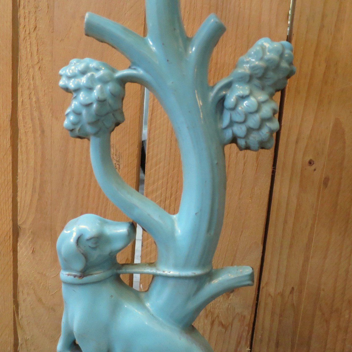 Umbrella Holder Or Cane Holder In Blue Enameled Cast Iron, Late 19th Century-photo-1