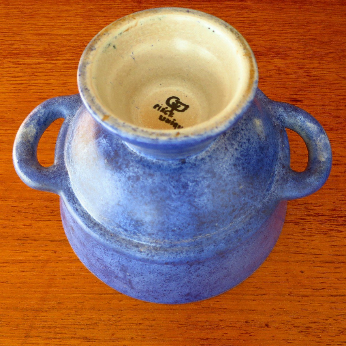 La Grange Aux Potiers Covered Pot In Blue Ceramic-photo-4