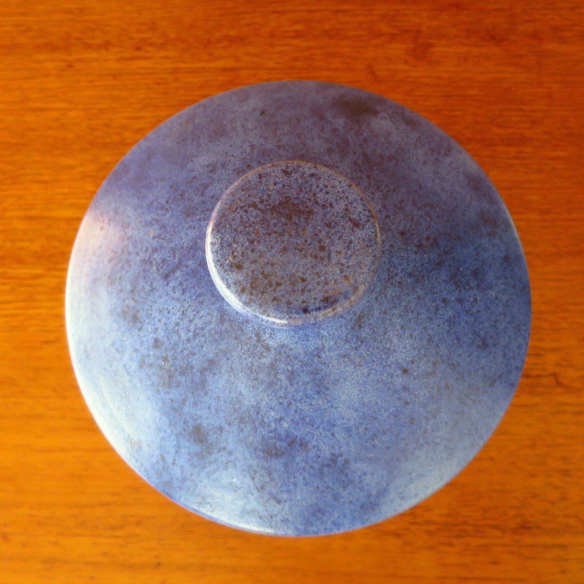 La Grange Aux Potiers Covered Pot In Blue Ceramic-photo-1